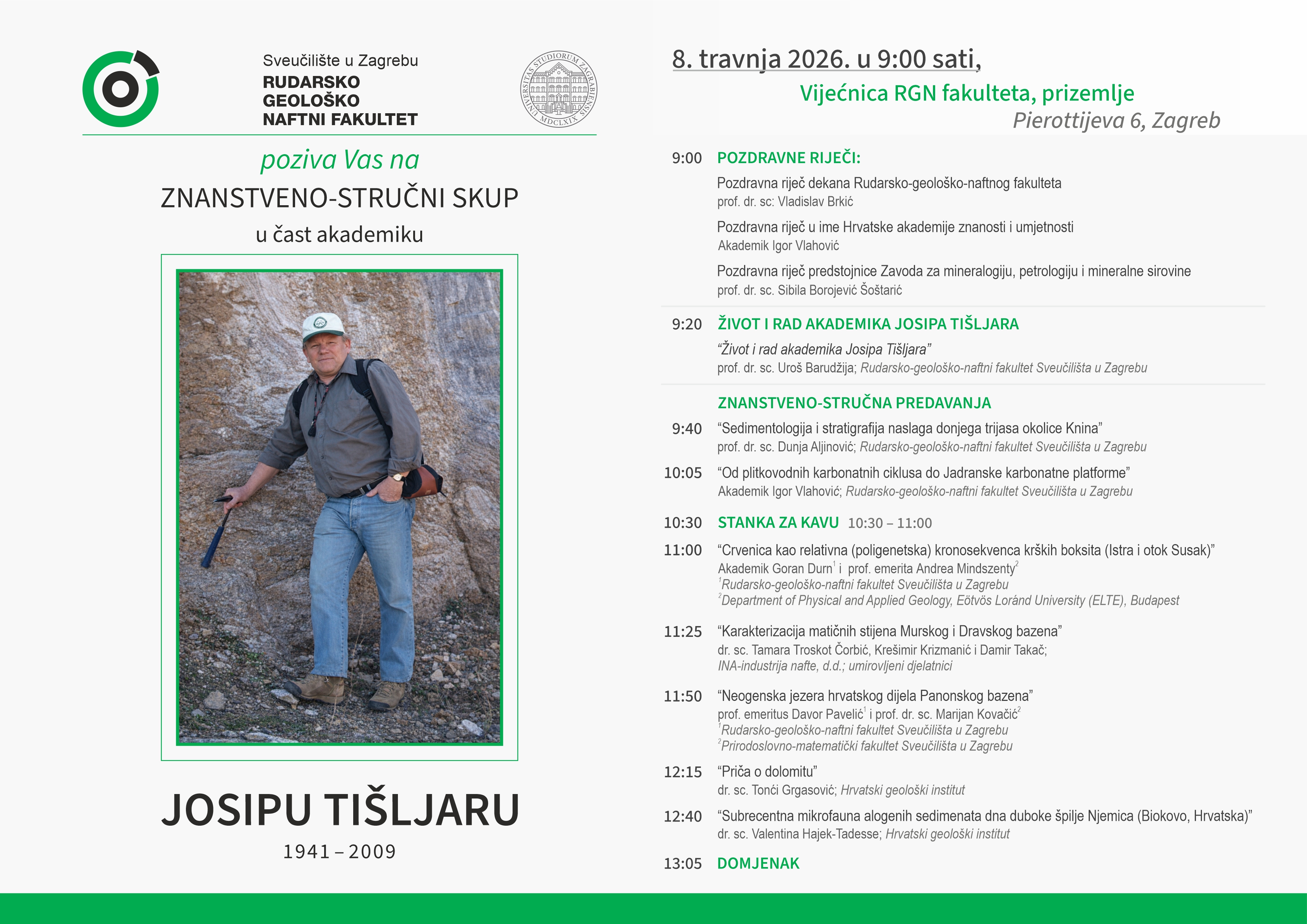 Skup u čast akademiku J Tišljaru POZIVNICA